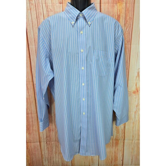 Brooks Brothers Mens Striped Dress Shirt 17.5-33 Non-Iron Traditional Fit - Picture 3 of 7